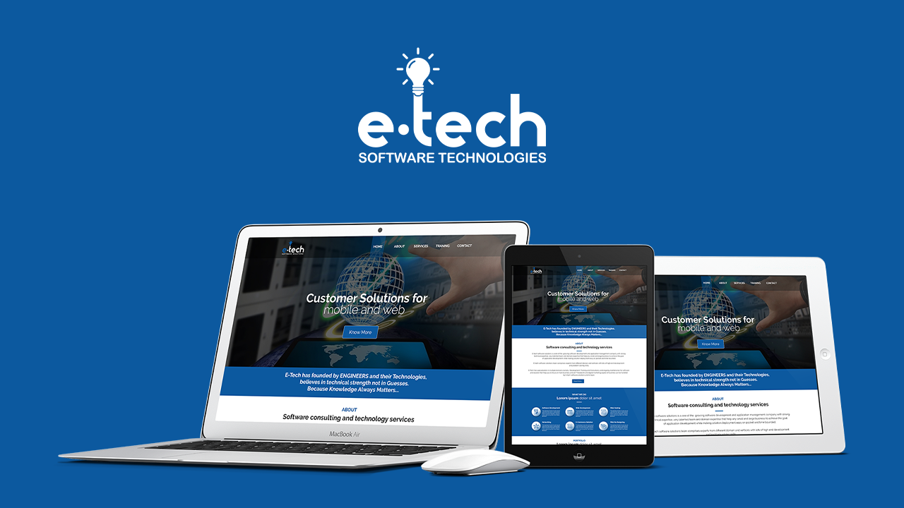 ETech Website UI Design